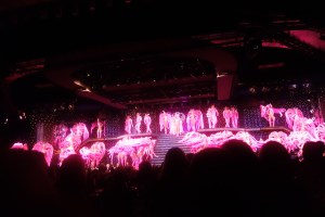 Celebrated our last night in Paris at the Moulin Rouge show. The acrobatics were our favorite parts of the show. Amazing...