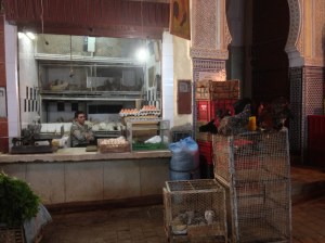 Talk about free range organic fresh chicken. This is how fresh you buy it, they kill it right there, clean it and sell it to you!! That's fresh!