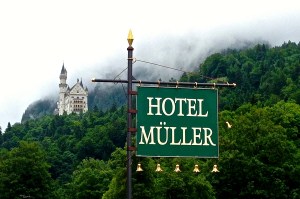 View from our front patio of hotel room. We'll post pictures of this DISNEY castle soon!