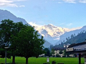 Sun setting in Interlaken