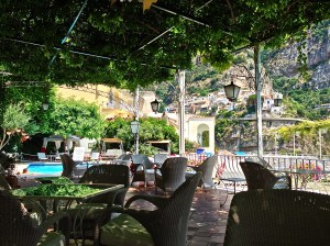 A view from our Patio in Positano.