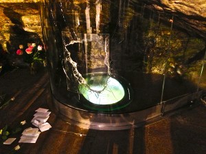 I probably wasn't supposed to take a picture of this, but I did. The original water as it came up and started flowing.