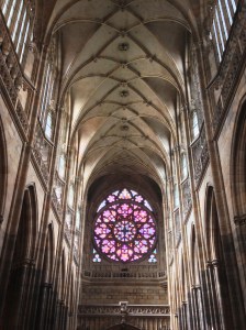 There are windows like this that line the church on all sides
