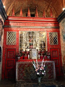 This is the shrine inside of the Santa Casa Loreto