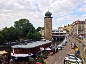 View of one of the city streets of Prague