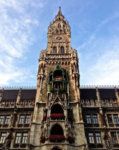 Tower on New Town Hall in Marianplatz