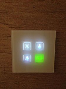 Our room is totally electronic... this is how you put on your "Do Not Disturb" sign. LOL!