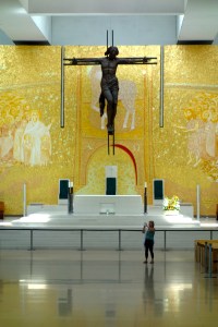 This s the alter. If you can enlarge this photo, look at the details on the face of the crucifix. 