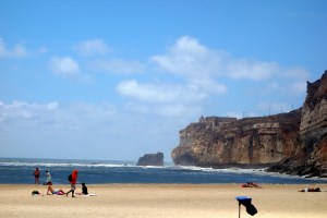 Cliff of Nazare, look up the U-tube surfer that road the wave that was higher than this cliff 