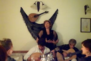 Great FADO music here. This place has 9 tables and is run by a couple, she cooks and he serves the food. They seat everyone in 15 minute intervals and once dinner is over, they also play and sing the FADO music. Fantastic!