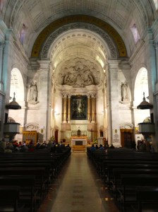 The inside of the Sanctuary. on each side of the alter there are tombs for Jacinta and Francisco, cousins of Lucia who saw the "lady of the rosary" on May 13, 1917. 