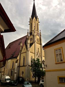 Small church in Melk, mass was going on here when we arrived.