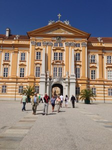 One of the courtyards in the Abbey