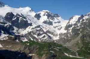 A little snow capped mountain up ahead