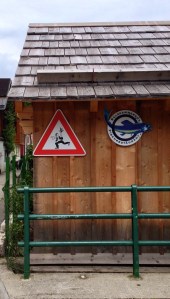 You may have to double click on this one... it's a warning for a waiter with drinks crossing sign.