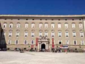 Maria walked in front of this (also this had the Nazi sign hanging from it) and the fountain in front, (next pic) and also the fence line (second pic)