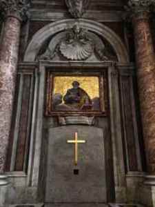 Concrete door that the Pope broke through with a hammer for the Jubilee.
