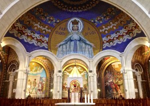 If you can look at this picture enlarged, you can see that the face is of a young girl about 14 years old, just as Bernadette described her. This is different than all other depictions of Immaculate Mary.