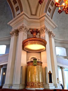 The pulpit in the Lutheran Cathedral