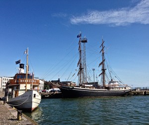 A couple of boats in one of the many harbors of Helsinki.