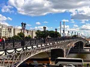 This bridge leads right into the Cathedral of Christ our Saviour.