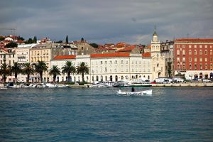 Beautiful view of Split from the pier.