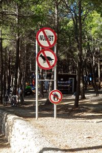 Our rules just before entering the beach area!