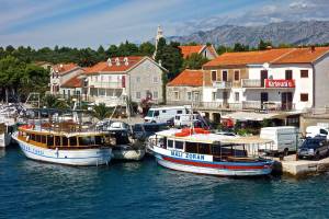 Little harbor in Sucuraj where we stopped to have a drink at the bar our taxi driver owned while we waited for our ferry to Drvenik.