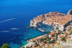 View of Dubrovnik from above the mountaintop!