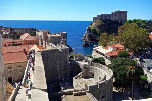 A view from our walk along the Old City walls. The walls are 20 ft thick and this wall can get as high as 72 ft! One lane only in some places!