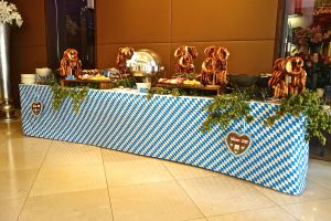 This was set up on the outside of our hotel for us while we watched the parade. 