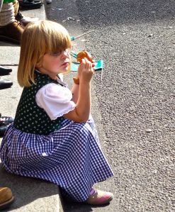 Front row seat for this little gal, in her everyday wear!