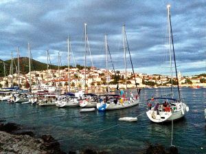 When we first walked down to the harbor, this is what we saw as we rounded the corner.