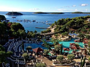 View from the balcony of our hotel, don't let this fool you, the pool water was ICE cold!