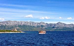 This is one of our FAVORITE pictures!!! And it was one of the first we took after we got on our ferry to Drvenik!