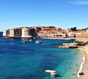 We ducked into the Excelsior Hotel and took this picture and a few more. They have a great view of the Old City.