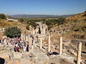 Overall View of Curetes Street in Ephesus as you enter.