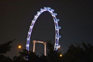 You can eat dinner in these ferris wheel cars. 