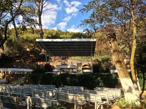 The outdoor sanctuary next to Mary's house.