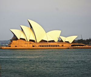 First view of the Sydney Opera House.