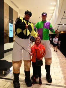 Found these guys in the mall! Why he kept patting Rita's head down, we have no idea!!