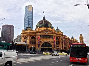 Here comes our bus tour! 