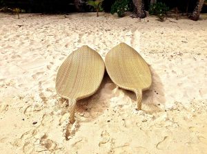 We loved these chairs in front of our hut.