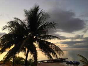 Sunset from our hotel bar.