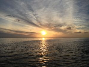 Sunset in Bora Bora.