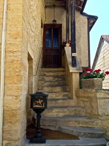 Here is a typical front door in Montignac.