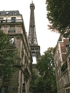 Our first view of the Eiffel Tower!