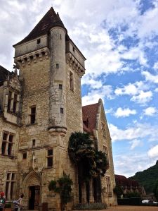 Beautiful palm trees at Chateau Milandes.