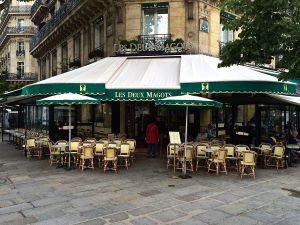 Les Deux Magot Cafe. Yes, it is called the two magots. No visit to Paris is complete without having an aperitif or two here on the left bank. 