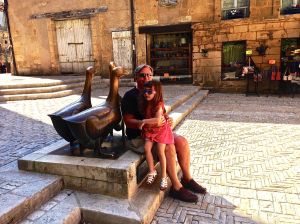 Norm trying to hold her back, yeah right, that's not going to work!